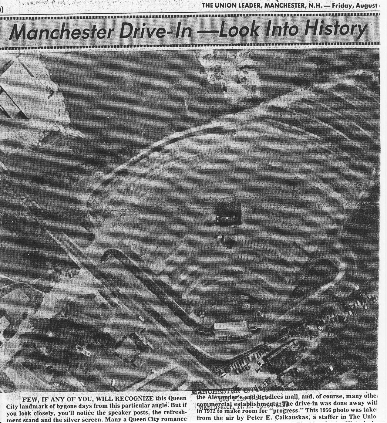 Aerial View of the Manchester Drive In Theatre